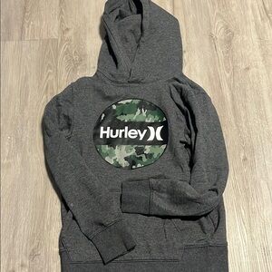Hurley Dark Gray Hoodie with Camo Accent